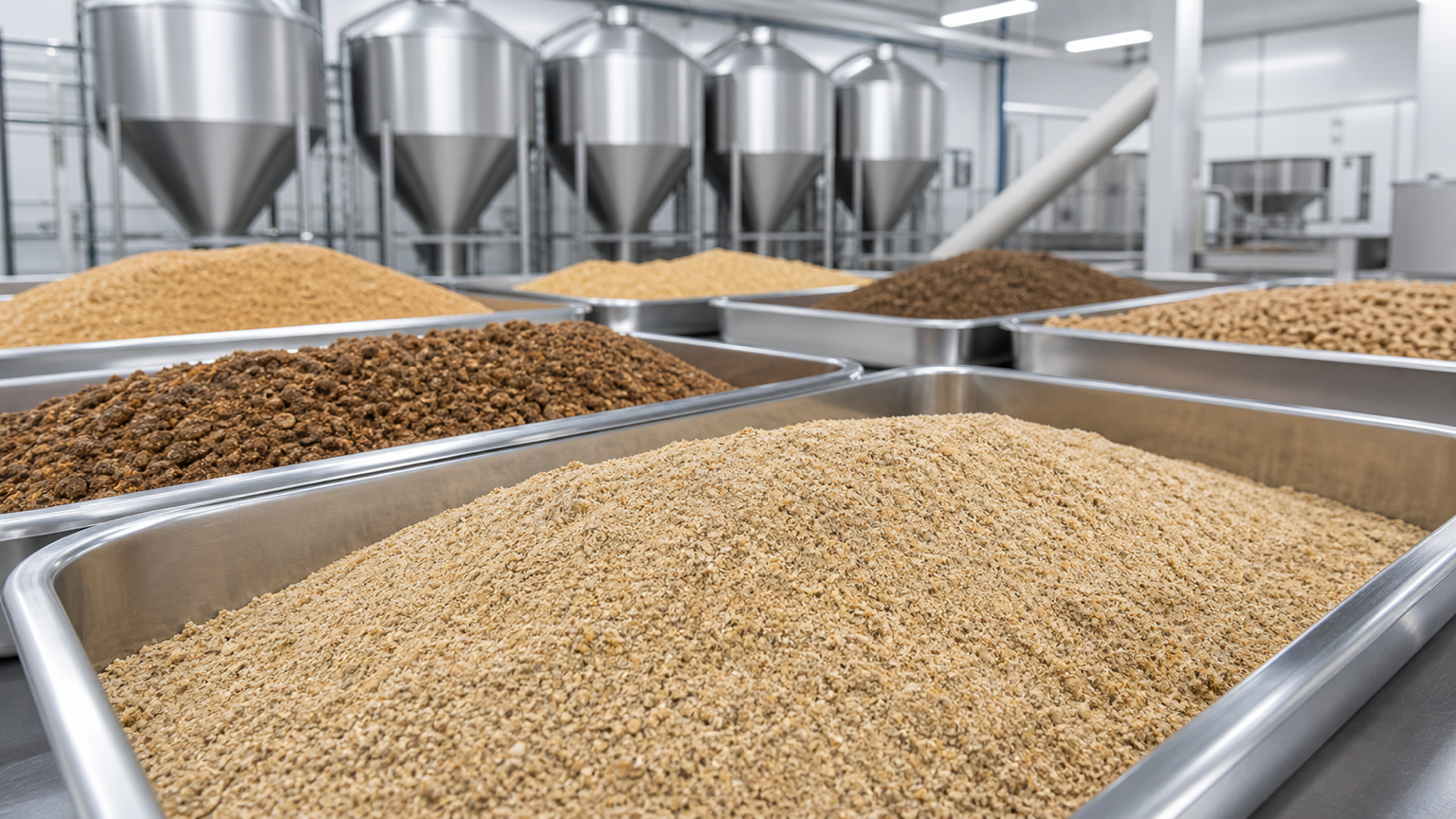 Clean agricultural co-products prepared in controlled feedstock trays